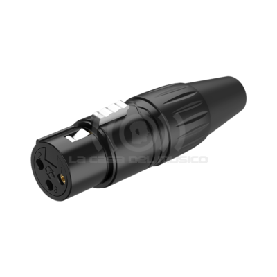 ROXTONE RX3FP-BG XLR hembra de 3 polos, carcasa negra