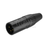 ROXTONE RX3MP-NT Conector XLR macho de 3 polos, carcasa niquelada