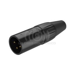 ROXTONE RX3MP-BG XLR macho de 3 polos, carcasa negra