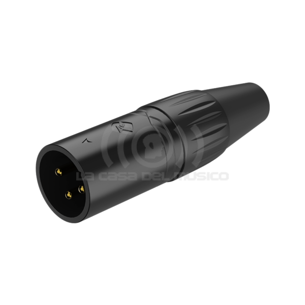 ROXTONE RX3MP-BG XLR macho de 3 polos, carcasa negra