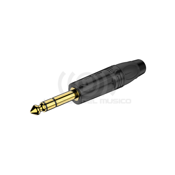 ROXTONE RJ3P-BG Conector estéreo de 6,3 mm, carcasa negra