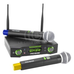 Probass UF-224 Micrófono Inalámbrico Doble Multi Frec