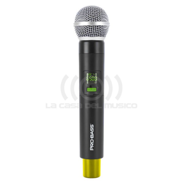 Probass UF-224 Micrófono Inalámbrico Doble Multi Frec