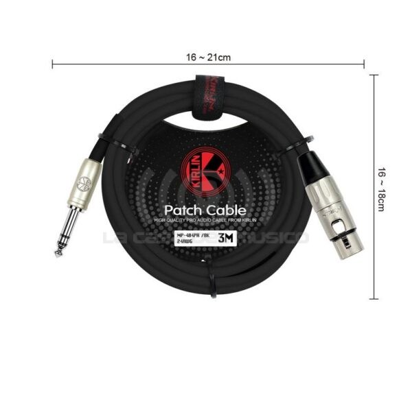 KIRLIN MP-484PR-3M Cable XLR Hembra – Plug TRS