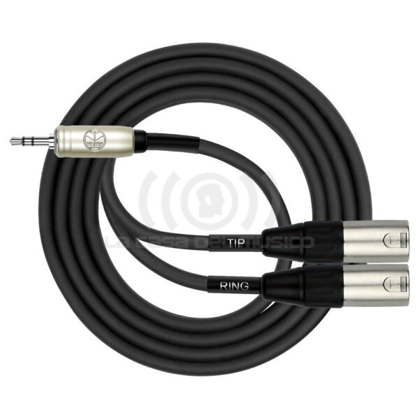 KIRLIN CABLE PLUG 3.5 TRS A 2 XLR MACHO 3 METROS