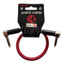 Kirlin Cable patch 6,3 mono a 6,3 mono metálico en L tela roja