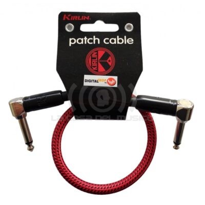 Kirlin Cable patch 6,3 mono a 6,3 mono metálico en L tela roja