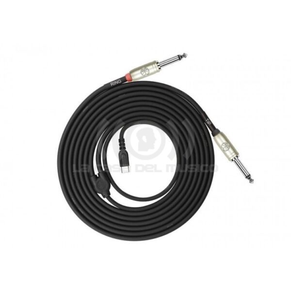 Kirlin USB C a 2 plug 6,3 mono 3 metros.
