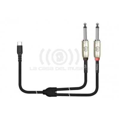Kirlin USB C a 2 plug 6,3 mono 2 metros.