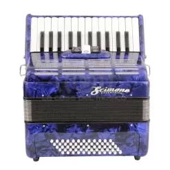 Acordeón Scimone 60 bajos color azul con funda 2351