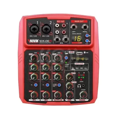 Novik NVK i06BT RED Mixer 2 Canales