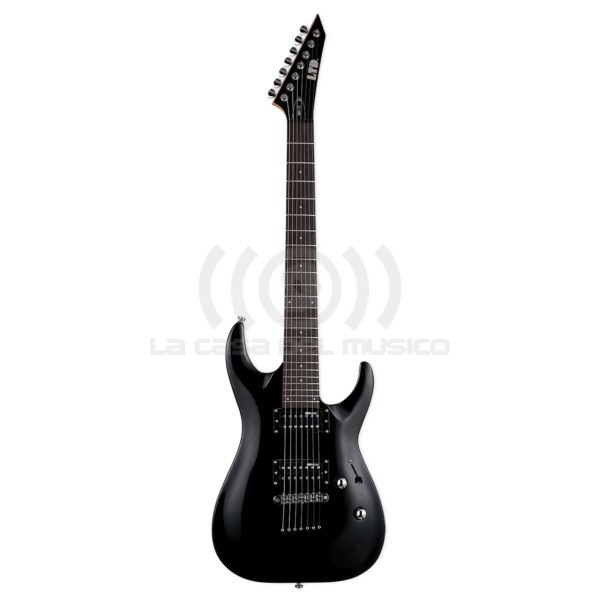 LTD Guitarra Eléctrica 7 Cuerdas MH-17 Black Con Funda