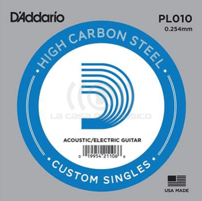 DADDARIO PL010 CUERDA SUELTA GUITARRA ELECTRICA