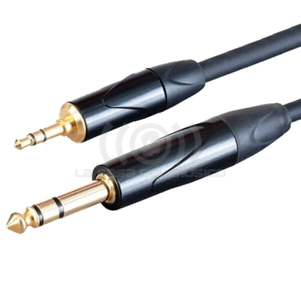 Santo Angelo AC8 1.8mt Cable Audio 1Mini Plug ⅛» TRS a 1Plug ¼» TRS OFHC