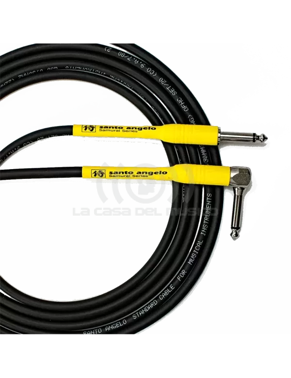 Santo Angelo SAMURAI 4.57mt Cable Instrumentos Plug ¼» Recto a Plug ¼» L 90° OFHC