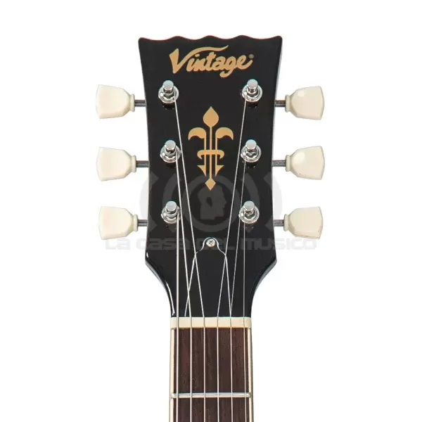 VINTAGE GUITARRA ELECTRICA V100 REISSUED – PURPLE FLAMED C/ PUENTE BIGSBY