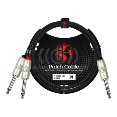 Kirlin Cable Plug Stereo - 2 Plug Mono 1 Mt. HQ Y-336PR-1M