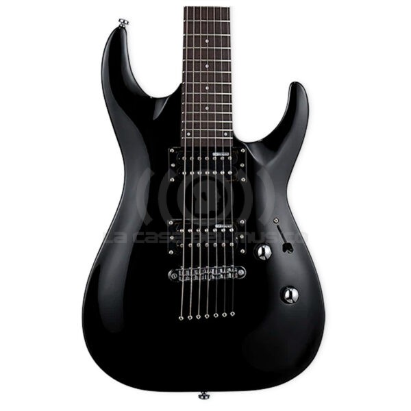 LTD Guitarra Eléctrica 7 Cuerdas MH-17 Black Con Funda