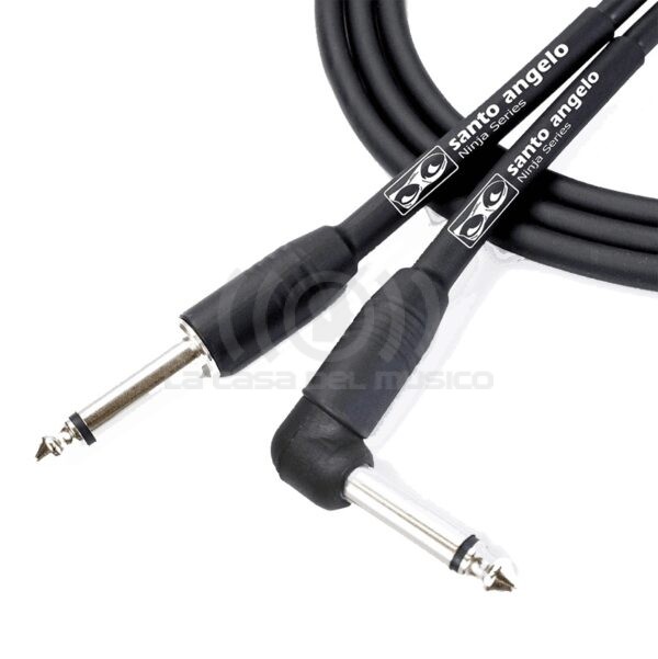 Santo Angelo NINJA Cable Instrumentos Plug ¼» Recto A Plug ¼» L 90° OFHC | 6.10 Mt