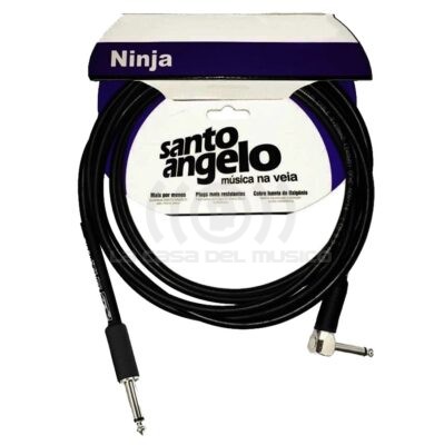 Santo Angelo NINJA Cable Instrumentos Plug ¼» Recto A Plug ¼» L 90° OFHC | 6.10 Mt