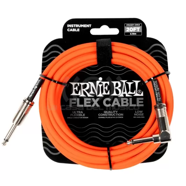 Cable de instrumento Ernie Ball Flex P06467 de 6 metros naranjo