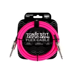 Cable de instrumento Ernie Ball Flex P06413 color rosado 3 Metros