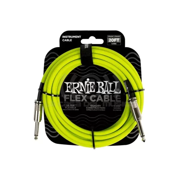 Cable de instrumento Ernie Ball P06419 color verde 6 Metros