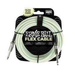 P06437 CABLE INSTRUMENTO FLEX CABLE RECTO/RECTO 20FT GLOW IN DARK ERNIE BALL
