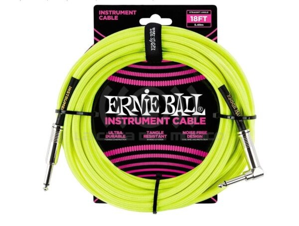 P06085 NEON YELLOW 5,4 MTS CABLE INSTRUMENTO ERNIE BALL