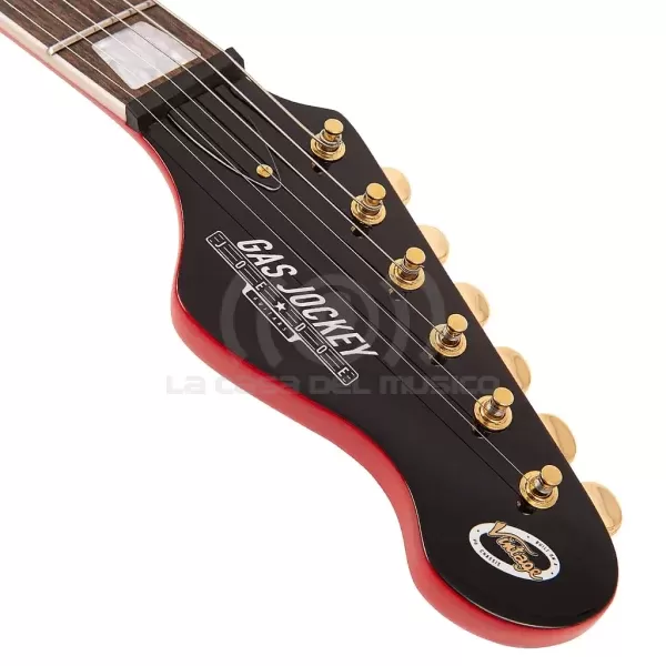 Guitarra eléctrica vintage JDV34 Joe Doe ‘Gas Jockey Gas Pump Red con Case