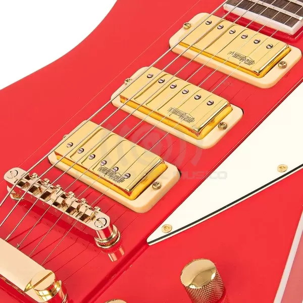 Guitarra eléctrica vintage JDV34 Joe Doe ‘Gas Jockey Gas Pump Red con Case