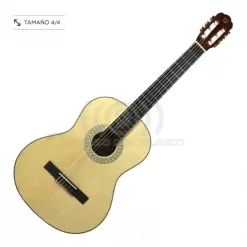 Wotan GERI-SENIOR Guitarra clásica con cuerdas de nylon natural tamaño 4/4 con funda
