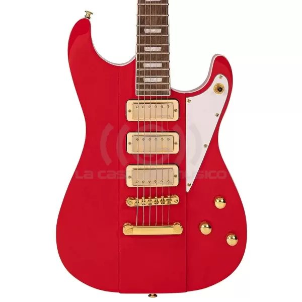 Guitarra eléctrica vintage JDV34 Joe Doe ‘Gas Jockey Gas Pump Red con Case