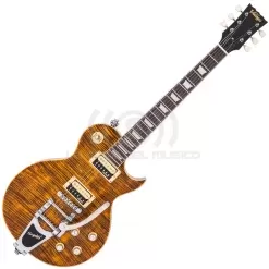 Guitarra Eléctrica Les Paul c/Bigsby Flamed Amber Vintage V100AMB