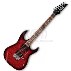 Guitarra eléctrica Ibanez GRX70QA color transparent red burst (TRB)
