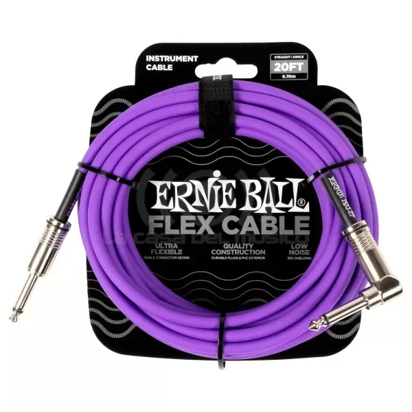 Cable de instrumento Ernie Ball P06466 de 6 metros morado