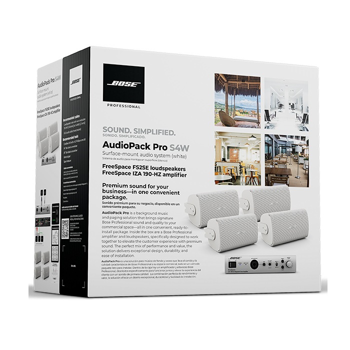 BOSE AUDIOPACK 4 UNIDADES FS2SE + 1 UNIDAD IZA190-HZ BLANCO BOSE AUDIOPACK 4 UNIDADES FS2SE + 1 UNIDAD IZA190-HZ BLANCO