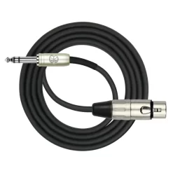 KIRLIN MP-484PR-6M-BK CABLE PLUG 1/4 STEREO A XLR HEMBRA