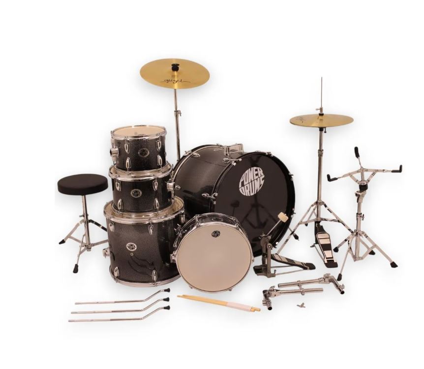 Set de batería acústica PowerDrums CPJ-5 FKS – Silver Set de batería acústica PowerDrums CPJ-5 FKS - Silver