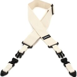 DiMarzio DD2200CN Correa de guitarra Cliplock Algodón blanco Natural