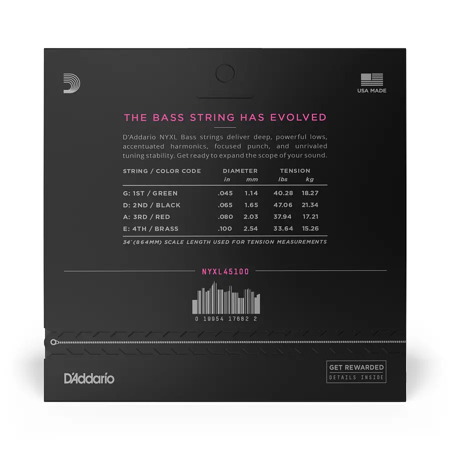 Daddario NYXL45100 Set Cuerdas Bajo Long Scale 45-100 Daddario NYXL45100 Set Cuerdas Bajo Long Scale 45-100 - Imagen 2