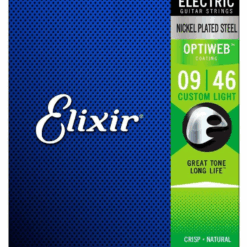 Elixir 19027 9-46 OPTIWEB Cuerdas Guitarra Electrica Recubiertas Custom Light Nickel Plated Steel