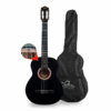 Guitarra Clasica 39" Sevillana, Color Negro, con Funda
