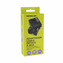 ADAPTADOR TECNOLAB DE CABLE OPTICO A RCA.
