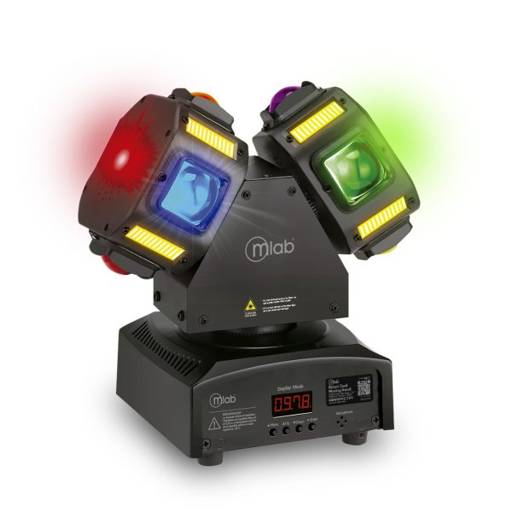 Foco Dual Moving Head con Láser, Estrobo y LEDs RGBW para Fiestas y Shows – MLab 3 en 1