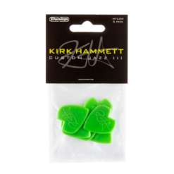 Dunlop Kirk Hammett JAZZ III Uñetas Verde 6 Unidades