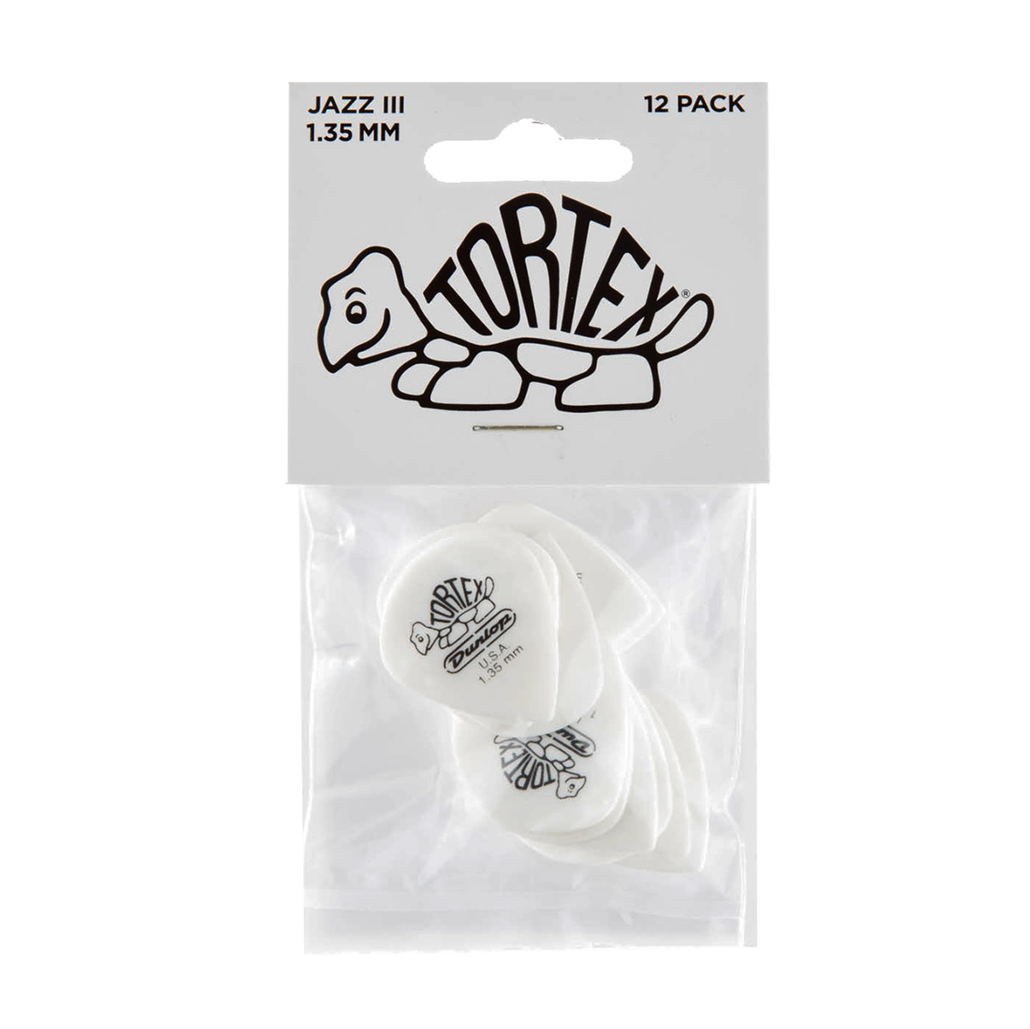 Dunlop 478 Tortex WHITE JAZZ III Uñetas Calibre: 1.35mm Blanco 12 Unidades Dunlop 478 Tortex WHITE JAZZ III Uñetas Calibre: 1.35mm Blanco 12 Unidades - Imagen 2