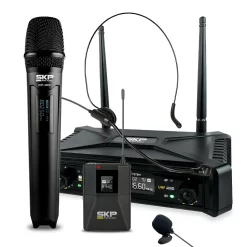 Kit Micrófono Inalámbrico SKP UHF 400D