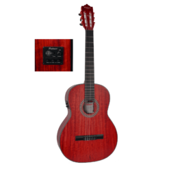 Palmer PC-17EQCH Guitarra Clásica Electroacústica Nylon Roja